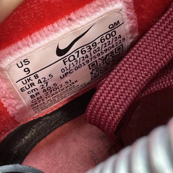 Size - 9‎ Nike React Leo SB Red Mens Low Top Skateboarding Sneaker FQ7639-600 - Picture 9 of 10